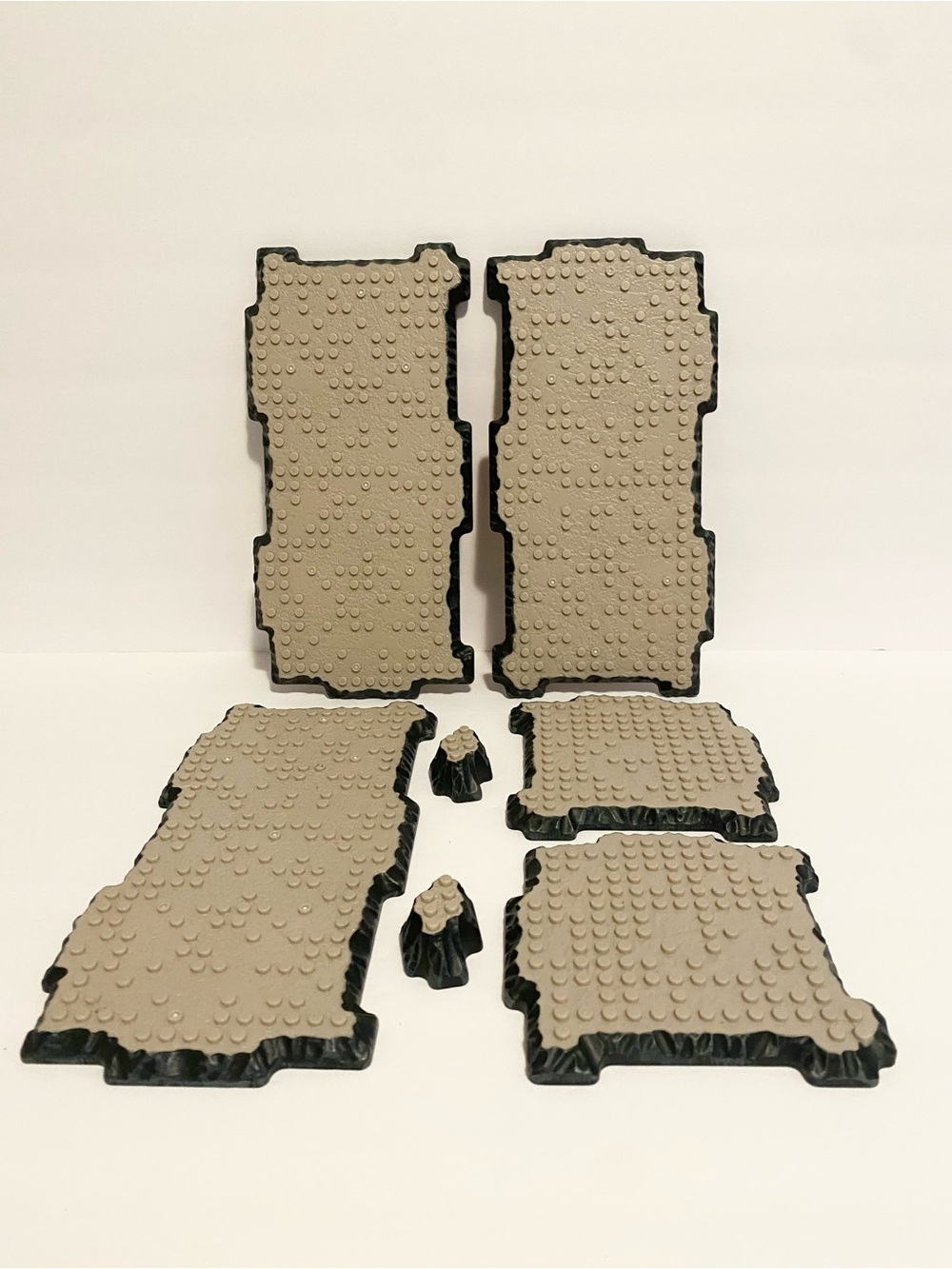 Mega Bloks Dragons Pyrates Rock Baseplate Lot 7 Pieces Terrain Landscape Sand